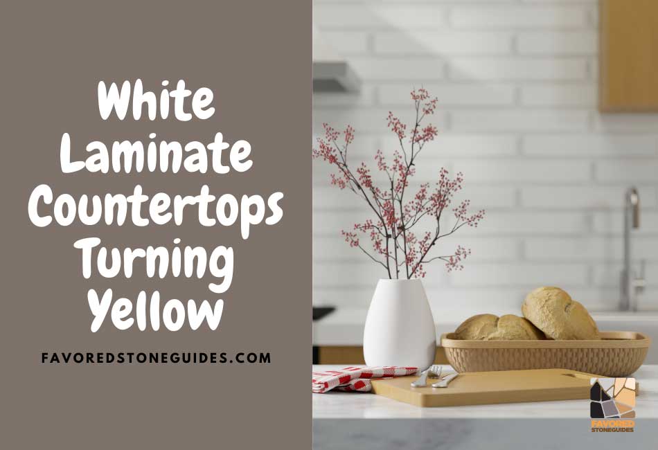 white laminate countertops turning yellow