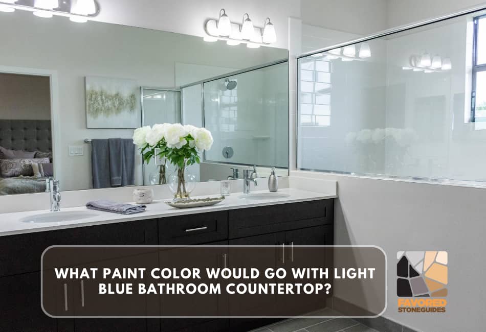 what paint color would go with light blue bathroom countertop