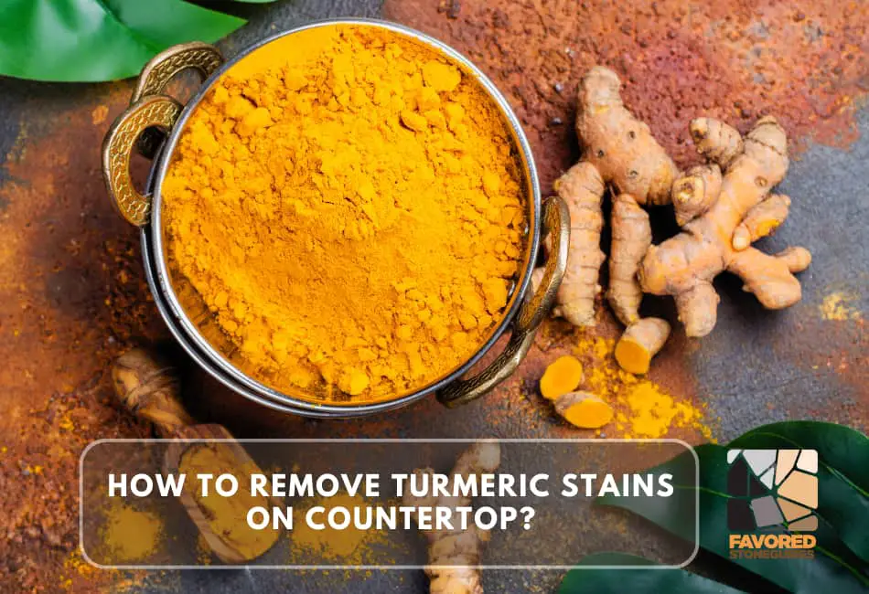 how to remove turmeric stains on countertop